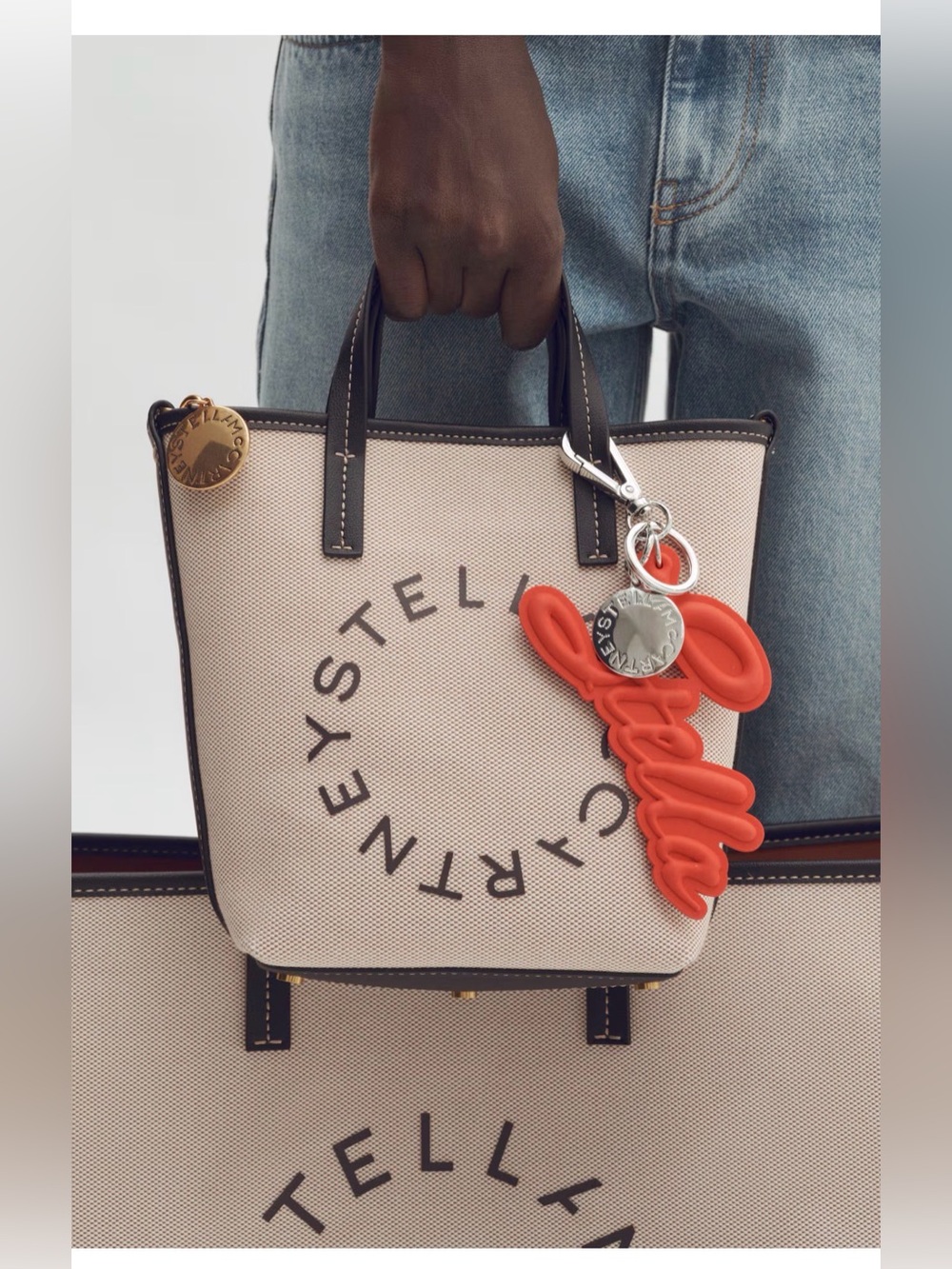 STELLA MCCARTNEY H&M SMALL COATED CANVAS TOTE BAG